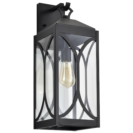 Nuvo Oaklyn - 1 Light Large Wall Lantern - Matte Black with Clear Glass 60/8123